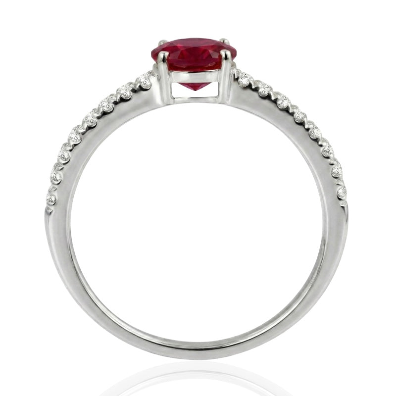 R-44651-RU-W  Diamond & Ruby Dress Ring