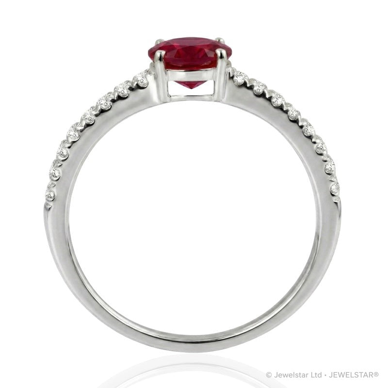 R-44651-RU-W  Diamond & Ruby Dress Ring