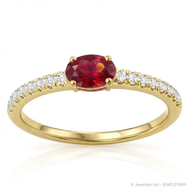 R-44651-RU-Y  Diamond & Ruby Dress Ring
