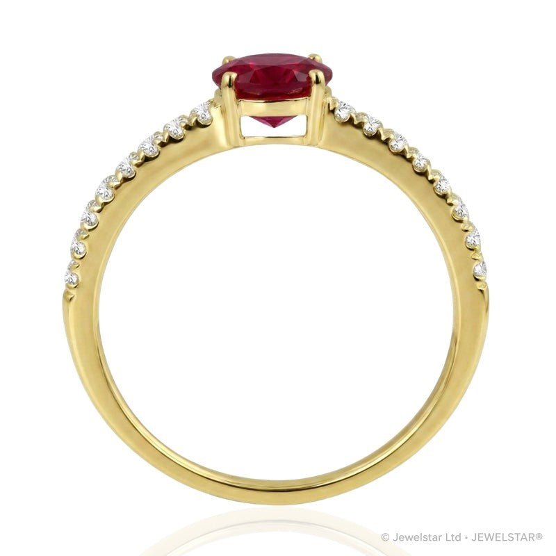 R-44651-RU-Y  Diamond & Ruby Dress Ring