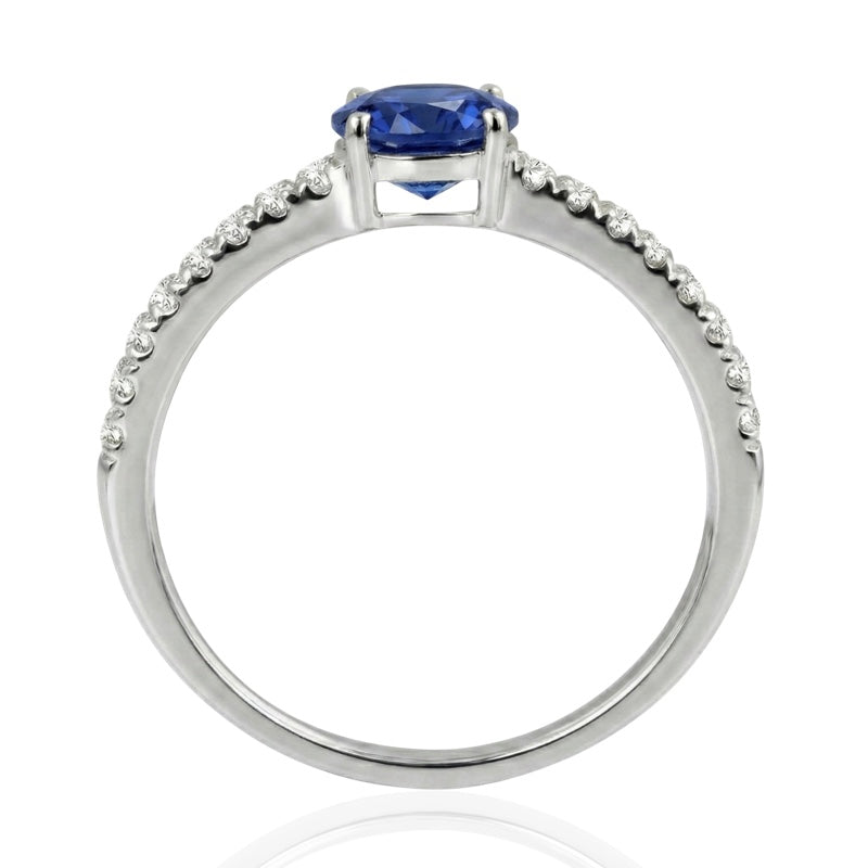 R-44651-SA-W  Diamond & Sapphire Dress Ring