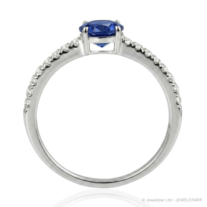 R-44651-SA-W  Diamond & Sapphire Dress Ring