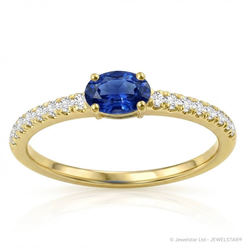 R-44651-SA-Y  Diamond & Sapphire Dress Ring