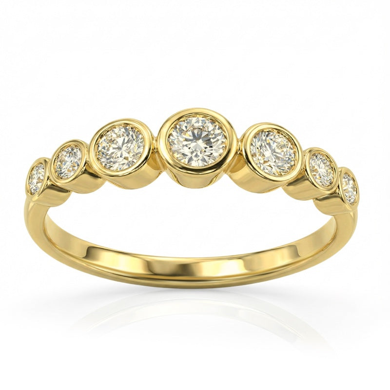 R-44656-AD-Y  Diamond Seven Stone Ring 0.52ct