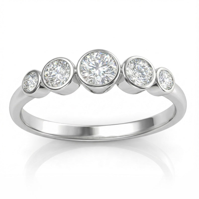 R-44657-AD-W   0.50ct Diamond Five Stone Ring
