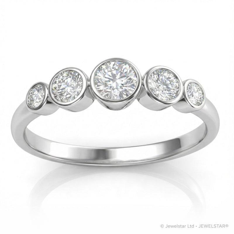 R-44657-AD-W  Diamond Five Stone Ring 0.50ct