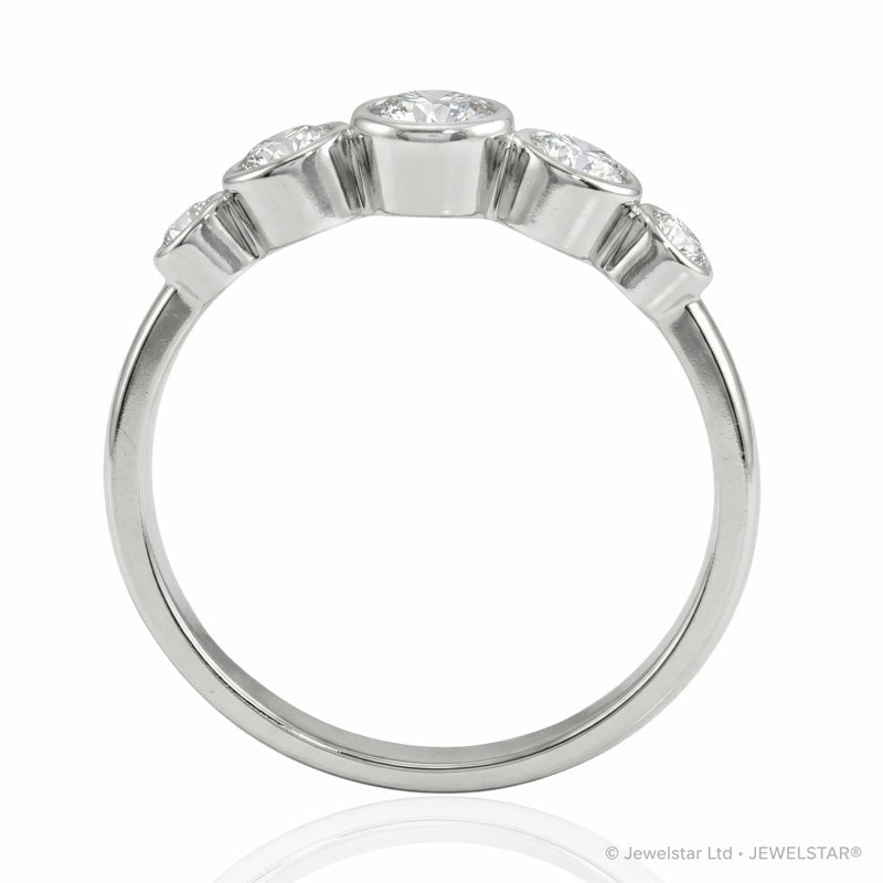 R-44657-AD-W  Diamond Five Stone Ring 0.50ct