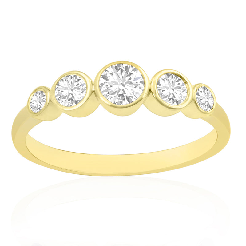 R-44657-AD-Y   0.50ct Diamond Five Stone Ring