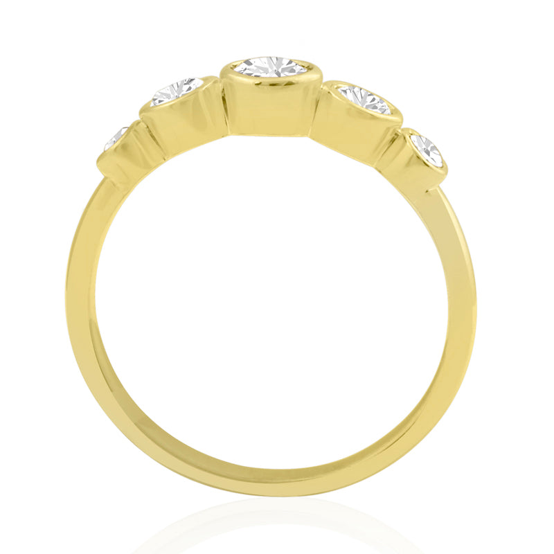 R-44657-AD-Y   0.50ct Diamond Five Stone Ring