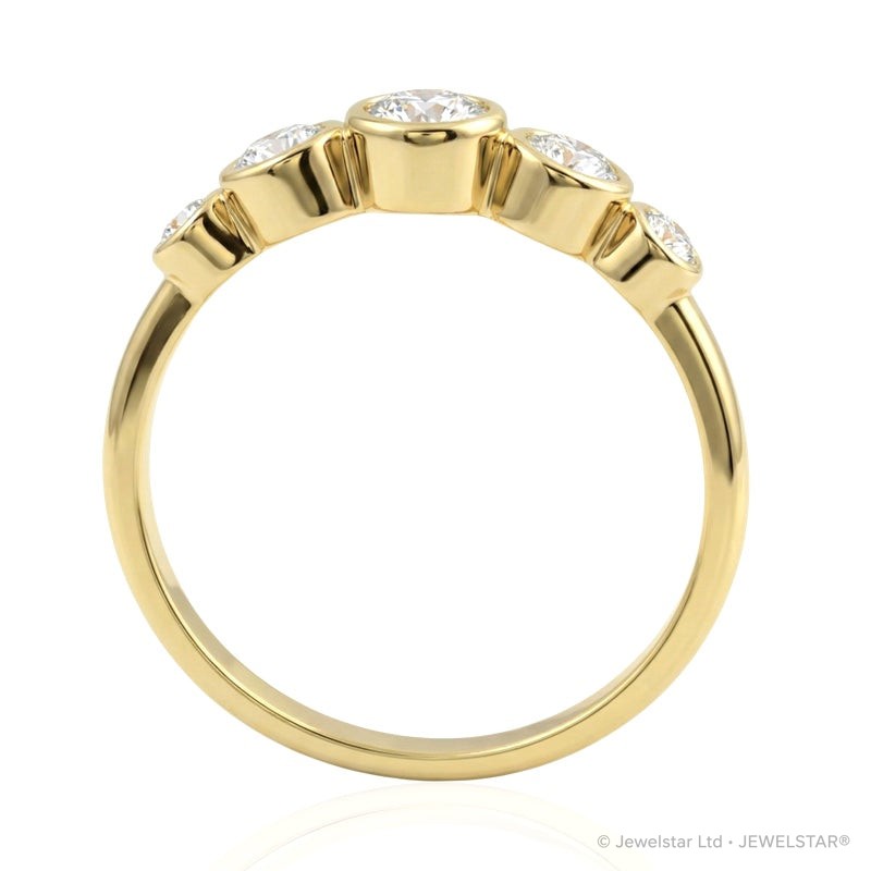 R-44657-AD-Y  Diamond Five Stone Ring 0.50ct