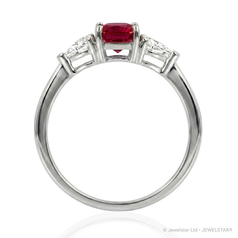 R-44662-RU-W   Diamond & Ruby Three Stone Ring