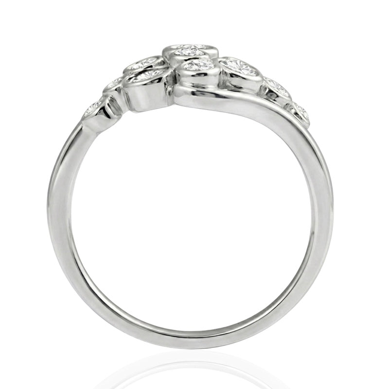 R-44721-AD-W  Diamond Bubble Ring