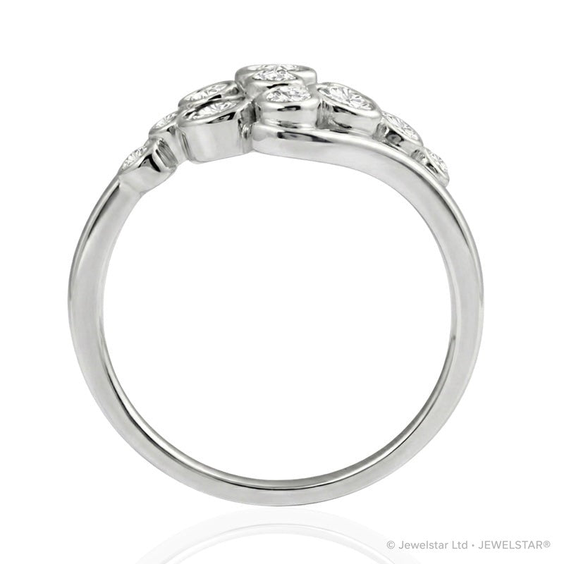 R-44721-AD-W  Diamond Bubble Ring