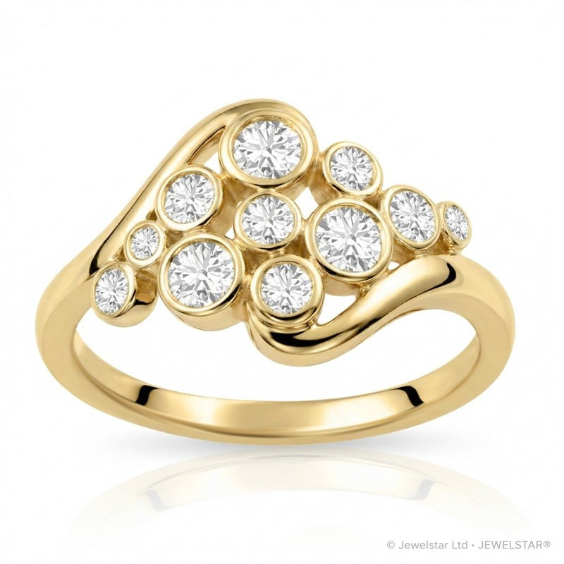 R-44721-AD-Y  Diamond Bubble Ring