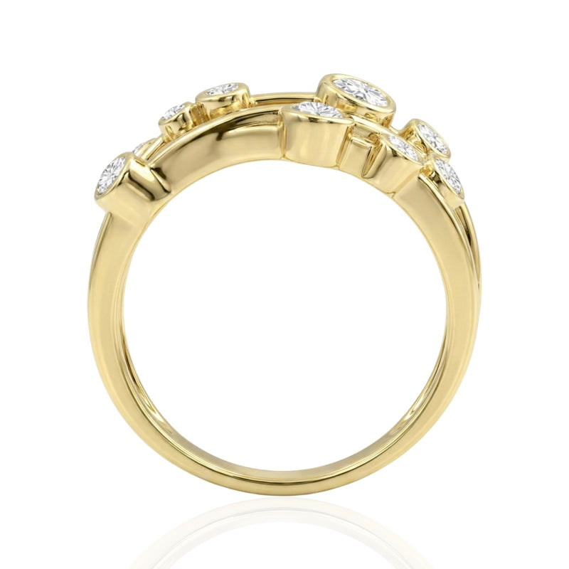R-44722-AD-Y  Diamond Bubble Ring