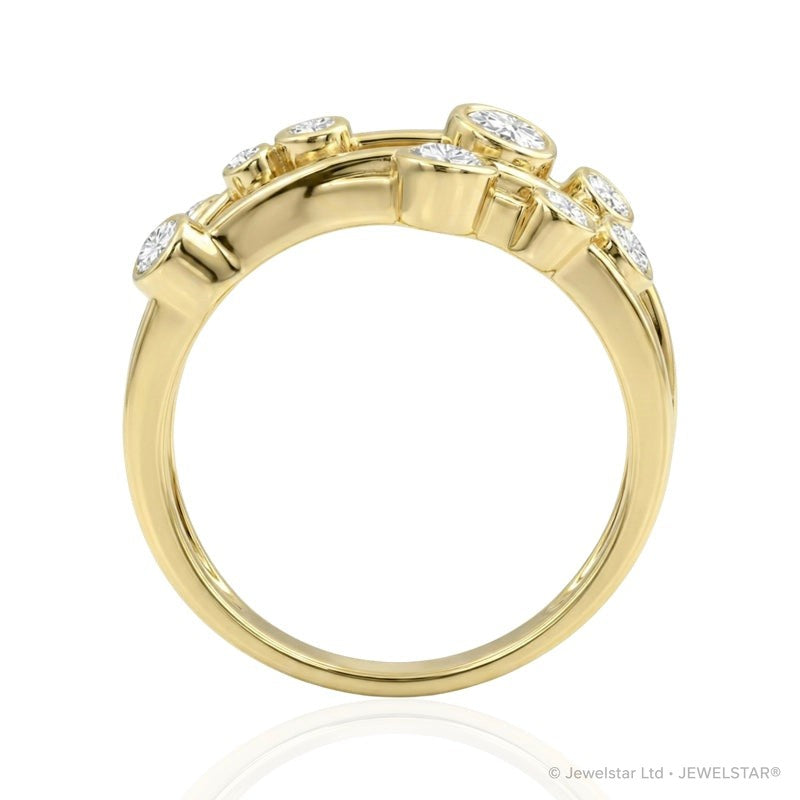 R-44722-AD-Y  Diamond Bubble Ring