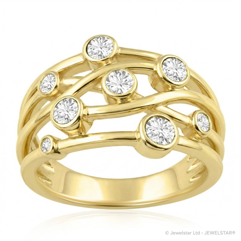 R-44723-AD-Y  Diamond Bubble Ring