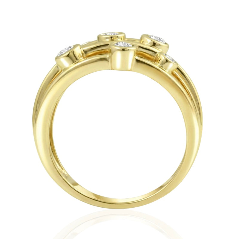 R-44723-AD-Y  Diamond Bubble Ring