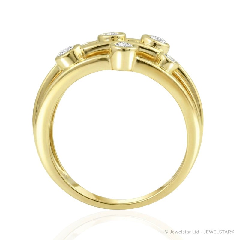 R-44723-AD-Y  Diamond Bubble Ring