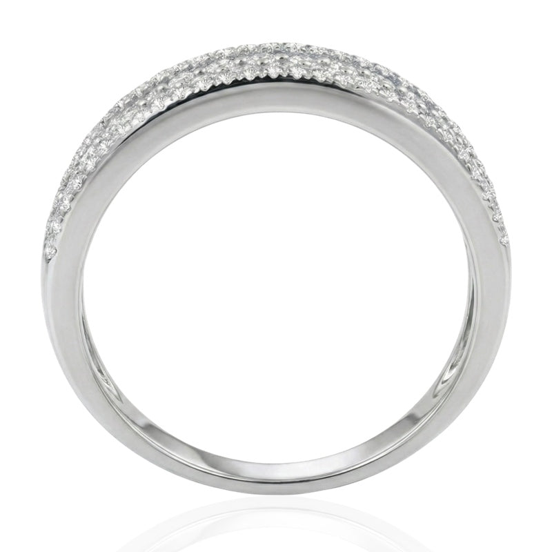 R-44724-YS-W  Diamond & Yellow Sapphire Half Eternity Ring