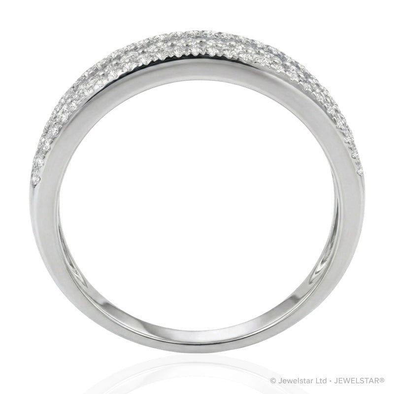 R-44724-YS-W  Diamond & Yellow Sapphire Half Eternity Ring