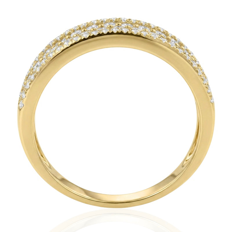 R-44724-YS-Y  Diamond & Yellow Sapphire Half Eternity Ring