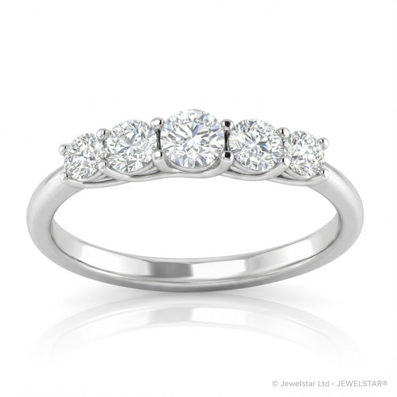 R-44853-AD-W  Diamond Five Stone Ring 0.16ct