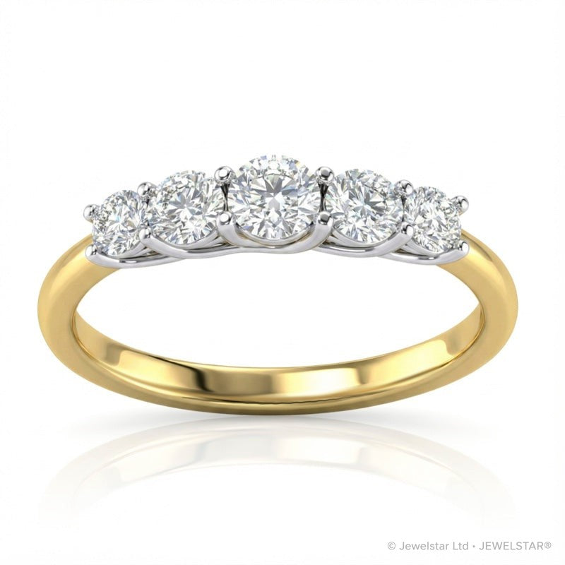 R-44853-AD-Y  Diamond Five Stone Ring 0.16ct