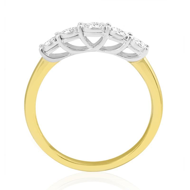 R-44853-AD-Y   0.16ct Diamond Five Stone Ring