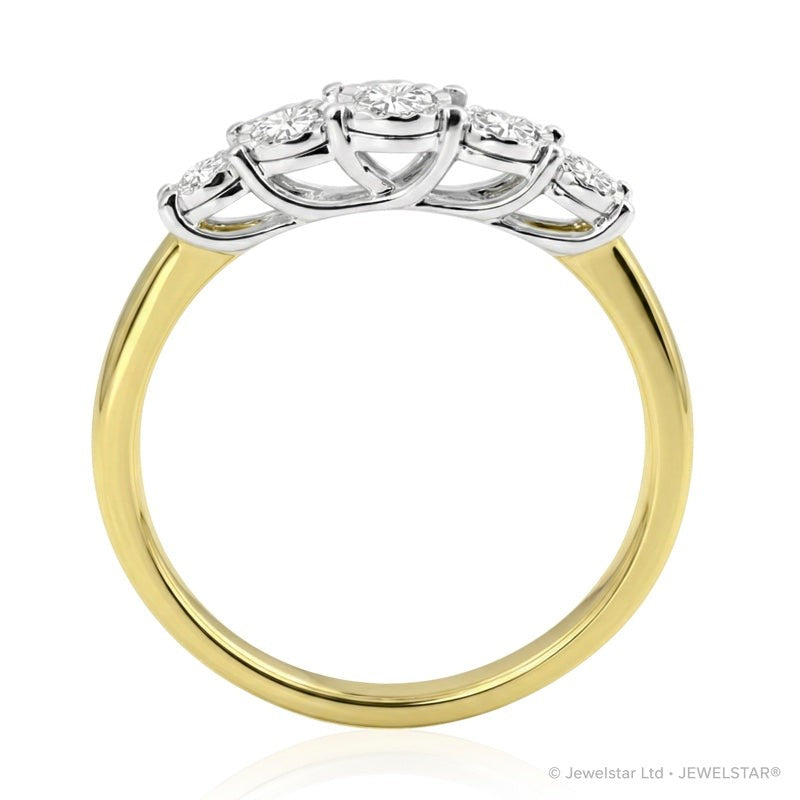 R-44853-AD-Y  Diamond Five Stone Ring 0.16ct