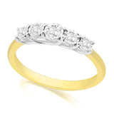 R-44853-AD-Y   0.16ct Diamond Five Stone Ring