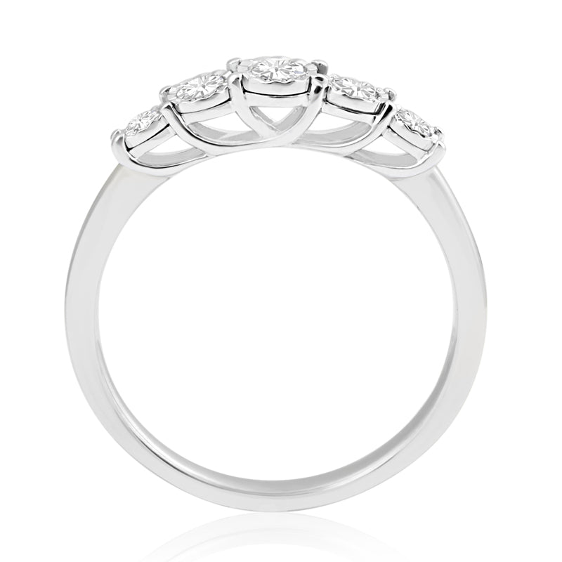 R-44854-AD-W   0.25ct Diamond Five Stone Ring