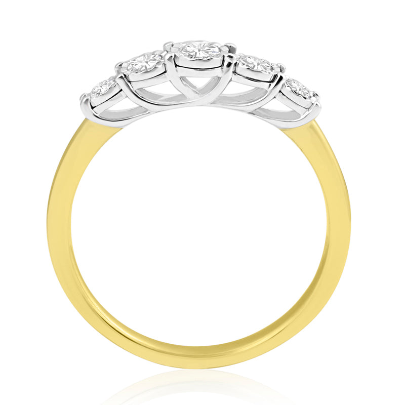 R-44854-AD-Y   0.25ct Diamond Five Stone Ring