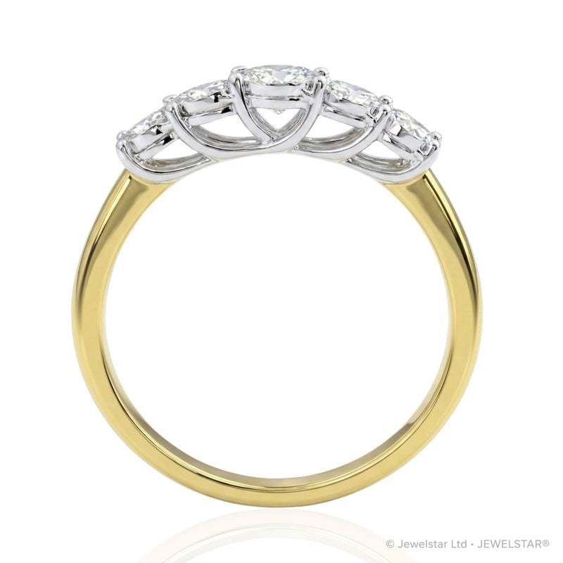 R-44854-AD-Y  Diamond Five Stone Ring 0.25ct