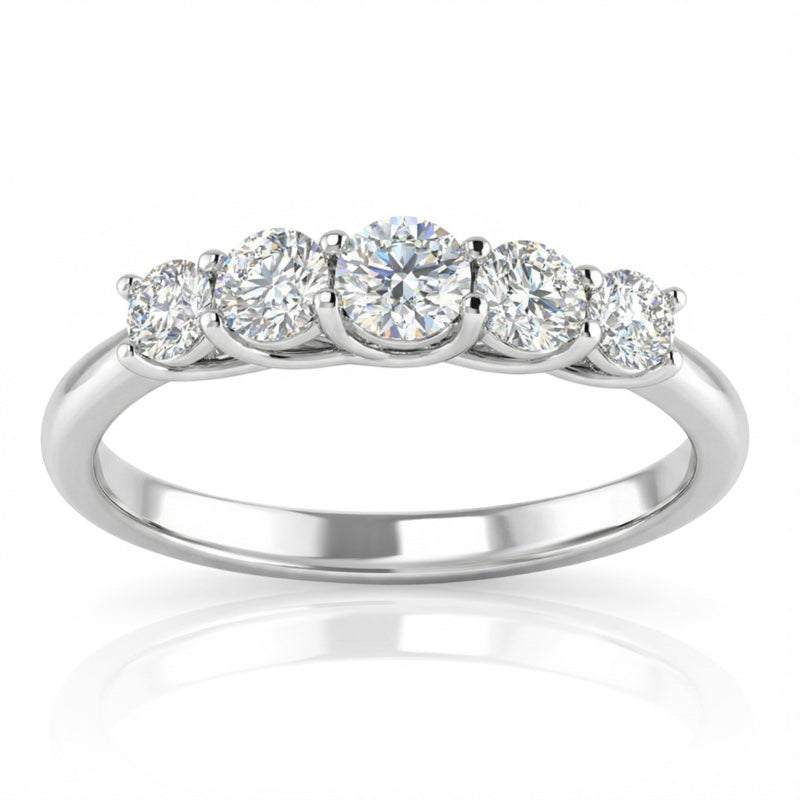 R-44854-AD-W   0.25ct Diamond Five Stone Ring