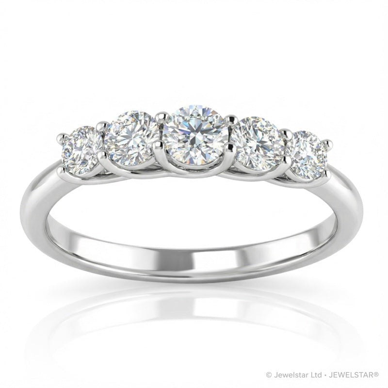 R-44854-AD-W  Diamond Five Stone Ring 0.25ct