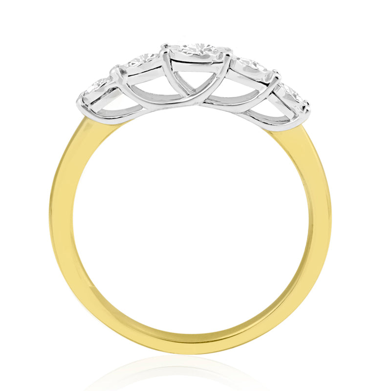 R-44855-AD-Y   0.35ct Diamond Five Stone Ring