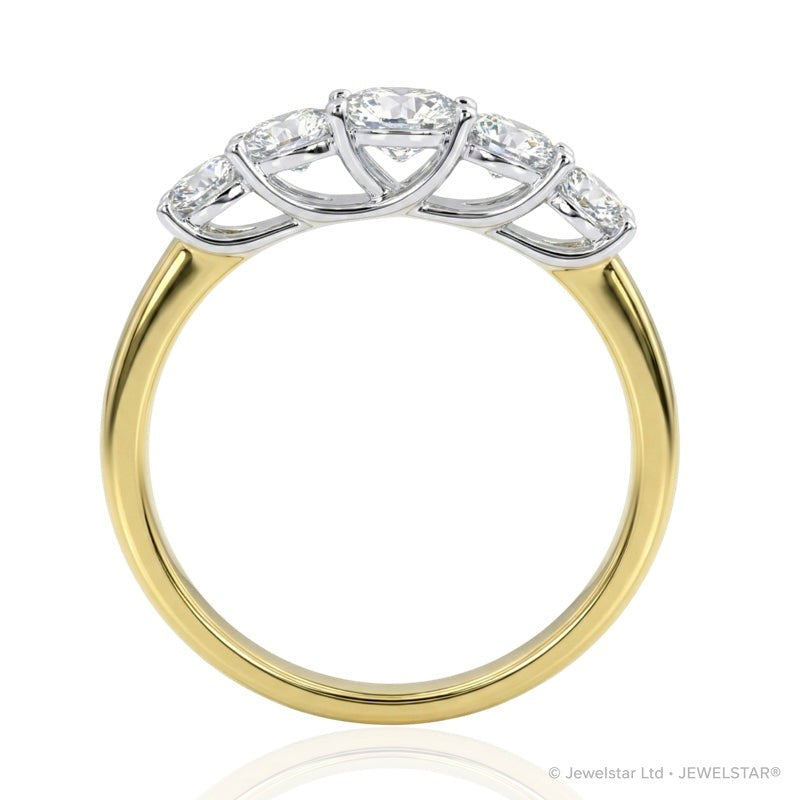 R-44855-AD-Y  Diamond Five Stone Ring 0.35ct