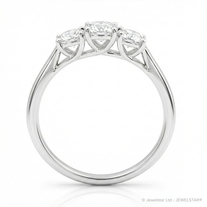 R-44856-AD-W  Diamond Three Stone Ring 0.25ct