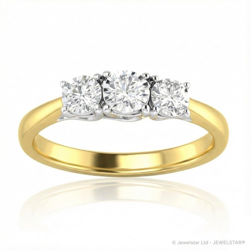 R-44856-AD-Y  Diamond Three Stone Ring 0.25ct