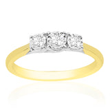R-44856-AD-Y   0.25ct Diamond Three Stone Ring