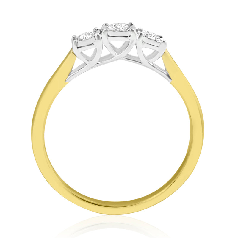 R-44856-AD-Y   0.25ct Diamond Three Stone Ring