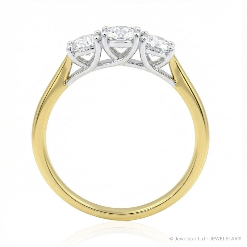 R-44856-AD-Y  Diamond Three Stone Ring 0.25ct
