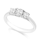 R-44859-AD-W   0.15ct Diamond Three Stone Ring