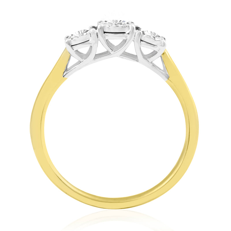 R-44859-AD-Y   0.15ct Diamond Three Stone Ring