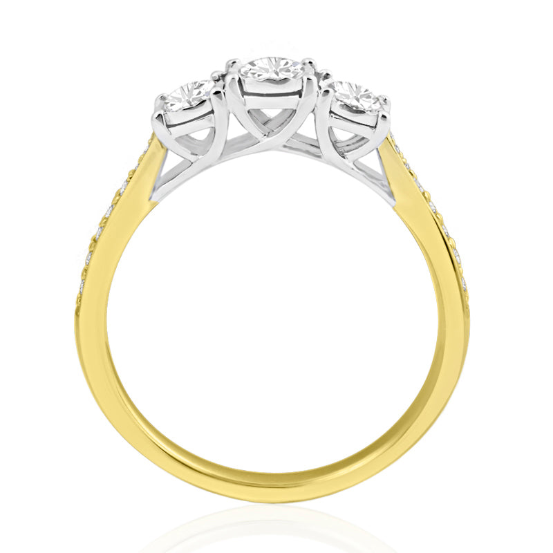 R-44860-AD-Y   0.46ct Diamond Three Stone Ring
