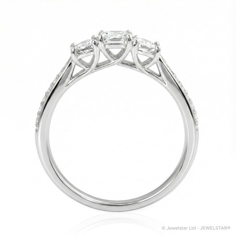 R-44861-AD-W  Diamond Three Stone Ring 0.25ct