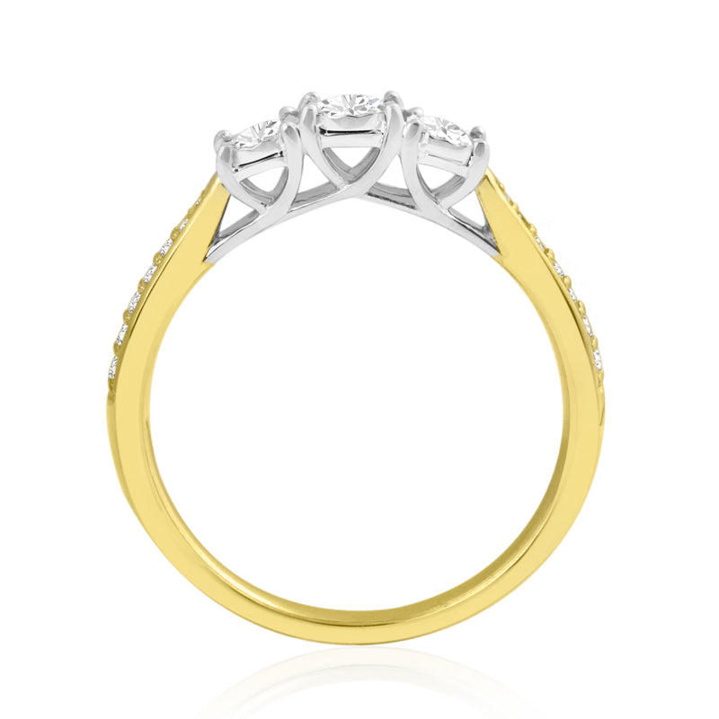 R-44861-AD-Y   0.25ct Diamond Three Stone Ring