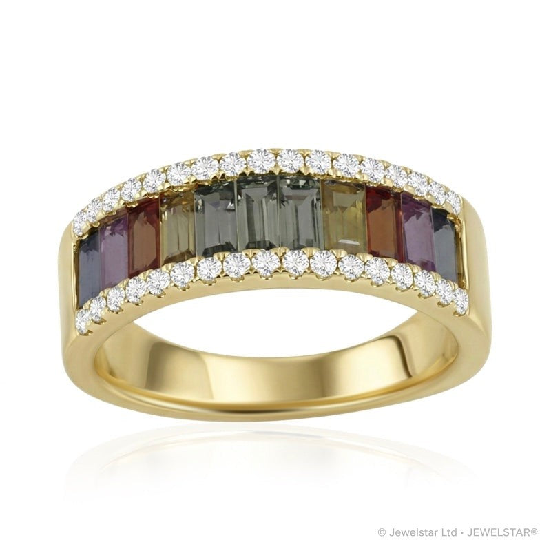 R-52502-CS-Y  Diamond & Colour Sapphire Ring