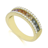 R-52503-CS-Y  Diamond & Colour Sapphire Ring